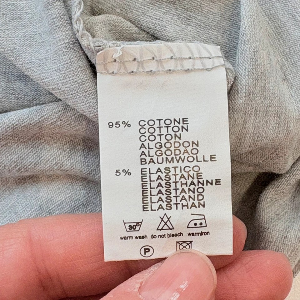 Grey Embellished Shoe Motif T-Shirt Y2K Vintage Denim Detail Sparkle ...