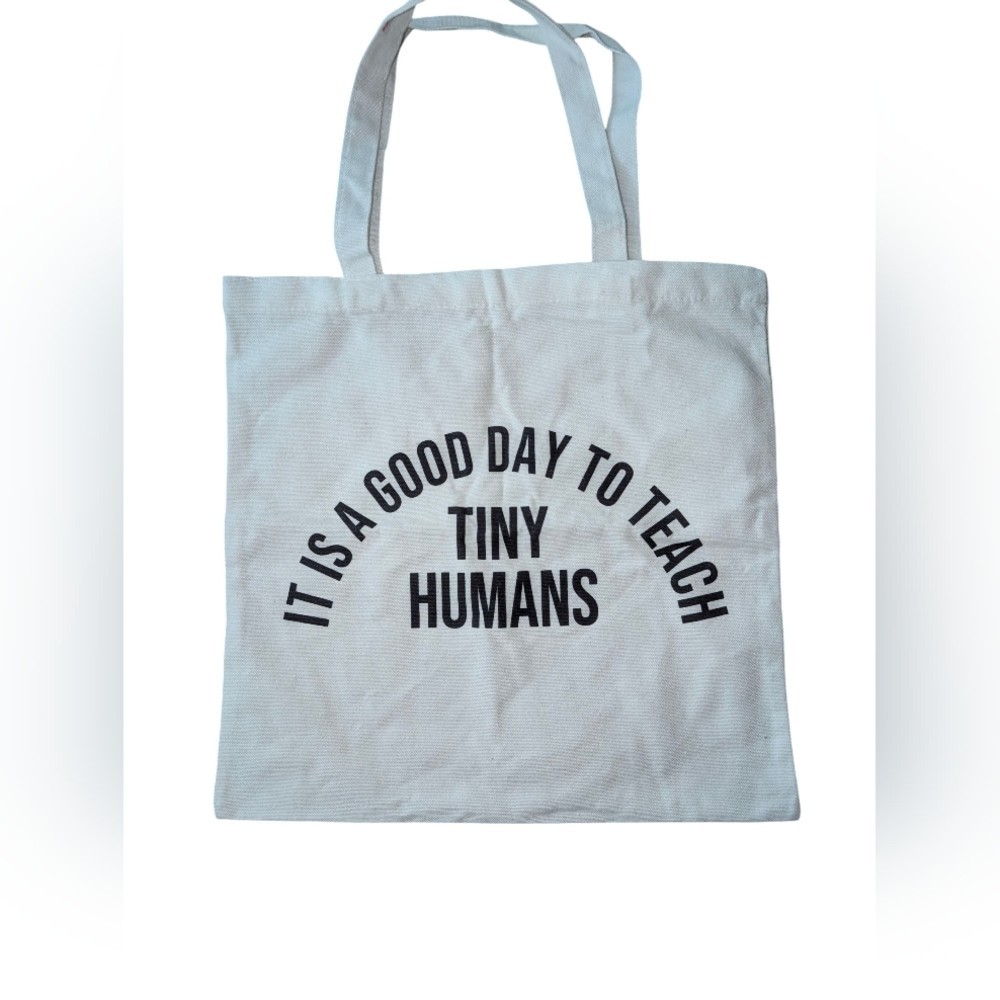 Durable Canvas Teacher Tote Bag for School and Work  