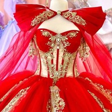 Real Picture Red Sweet 16 14 Dresses Birthday Party Women Prom Dress Wedding hot