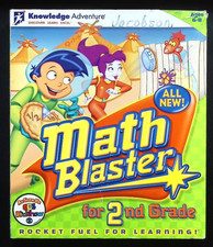 Math Blaster 2nd Grade age 6-8 - BIG BOX - PC, 1999 
