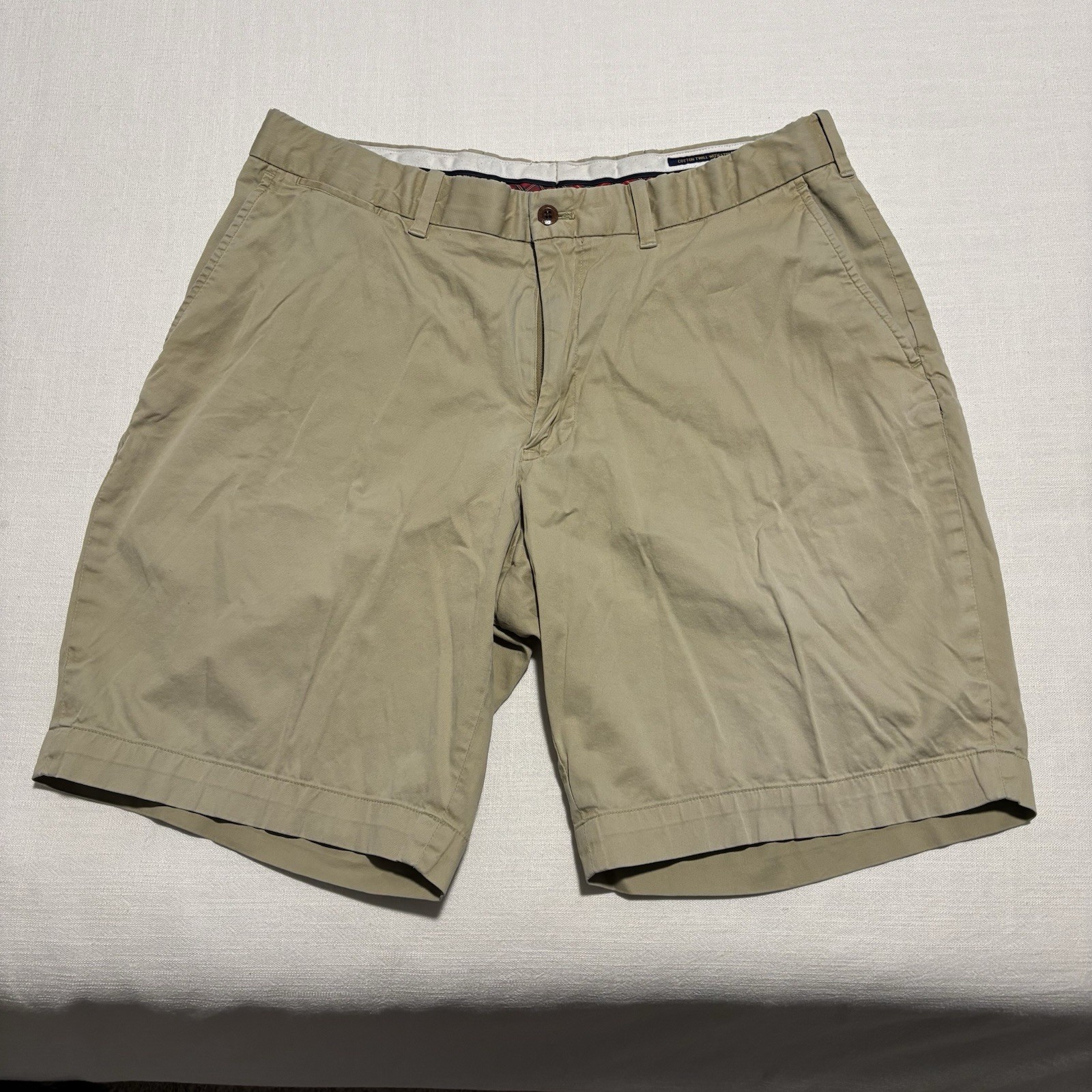 Men’s Polo Golf Ralph Lauren Cotton Twill with Stretch Khaki Shorts | Size 35