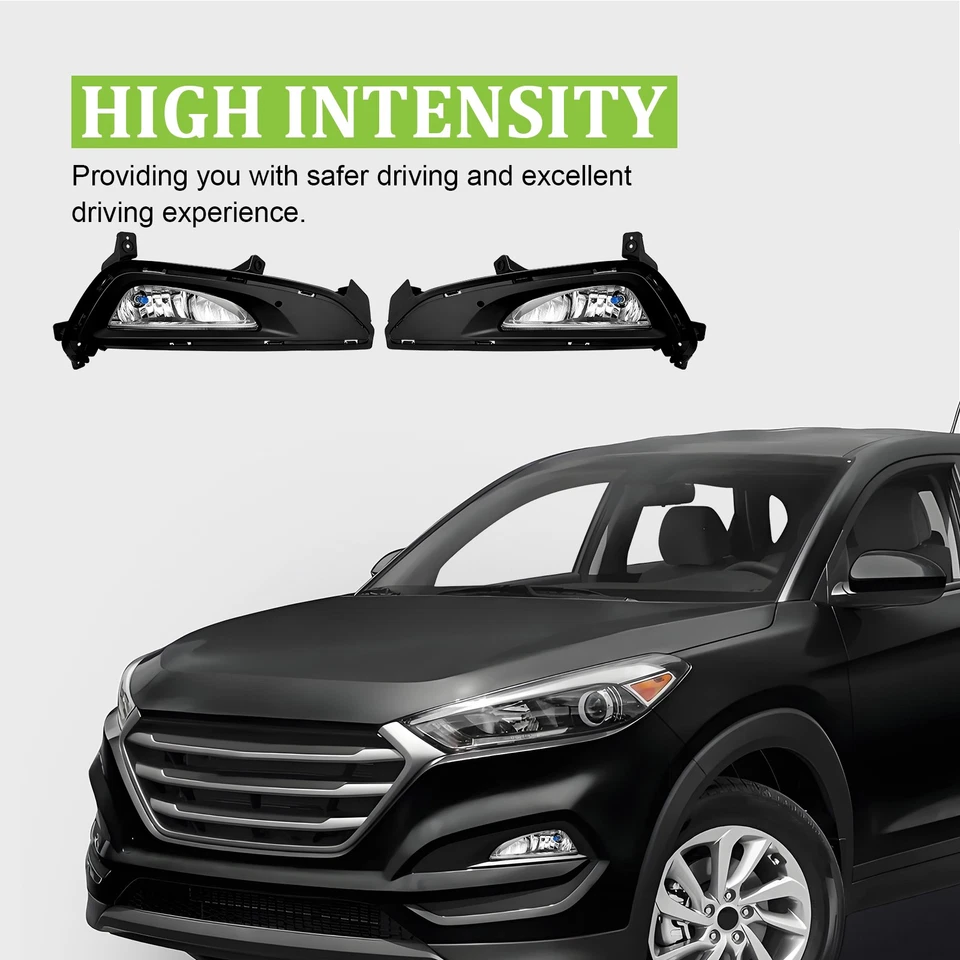 Conjunto de luces antiniebla para Hyundai Tucson 2016-2018 parachoques luces de conducción lado derecho + derecho Foto 3 de 4
