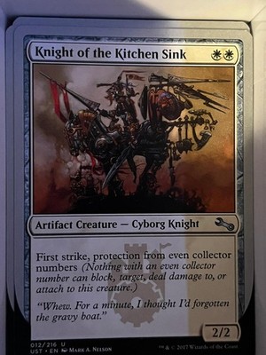 Knight of the Kitchen Sink (B) 12 Uncommon Unstable Magic: The Gathering NM