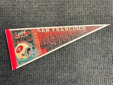 Vintage 49ers Pennant Flag SF San Francisco 1994 NFC Champions Wincraft USA