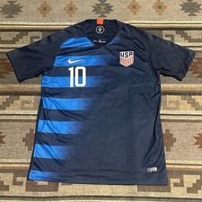 Nike USMNT 2018 Away Jersey Mens Large Blue Christian Pulisic Team USA Soccer A8