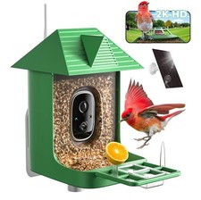 Smart Bird Feeder with Camera 2K HD, AI Identify Birds, Outdoor Wireless Camera