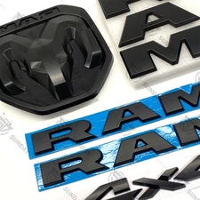 Door / Grille / Rear Tailgate Rams Head Emblems 4x4 Badge For Ram 1500 2019-2023