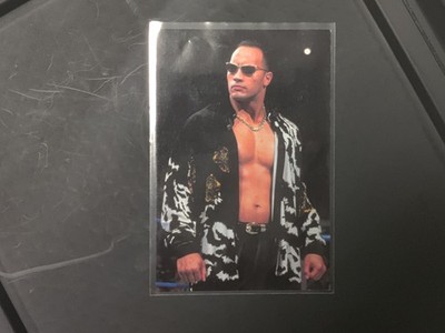 2001 WWF Merlin The Rock Mega Photo - Holo / Foil - RARE wwe ljn hasbro