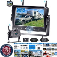HD 1080P Wireless RV Backup Camera - 7-Inch Monitor with Night Vision  4 Cha...