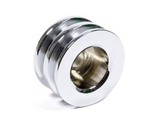 Alternator Pulley, V-Belt, 2 Groove, 2.625 in Diameter, Steel, Chrome,