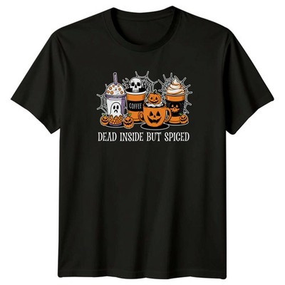 Dead Inside But Spiced T-Shirt Pumpkin Spice Halloween 2026 Geschenk für Ihn Sie