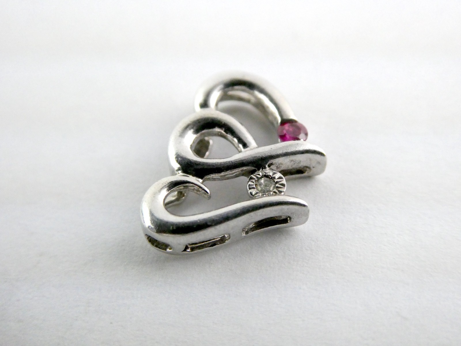 SD Designer Sterling Silver Ruby and Natural Diam… - image 5
