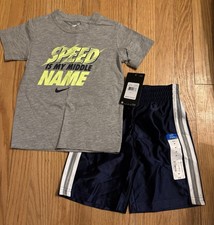 NWT Nike T-Shirt With Okie Dokie Shorts - Size 4T