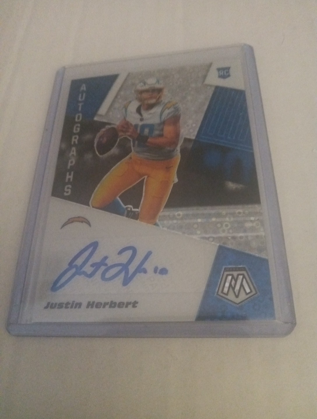 2020 Panini Mosaic Justin Herbert Rookie Auto No Huddle RC Gem Mint # ANH-JHE