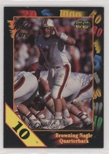 1991 Wild Card Draft 10 Stripe Browning Nagle #64 Rookie RC 1b8. rookie card picture