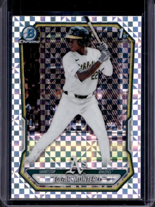 2026 Bowman Edgar Montero Chrome X-Fractor 1st Prospect #BCP-139 Athletics