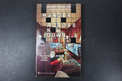Murder Across and Down Herbert Resnicow 1985 First Edition Crossword Puzzle PB