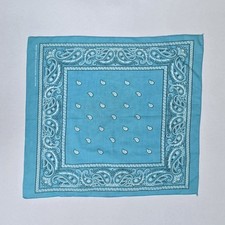 Colorfast Blue Paisley Bandana Vintage