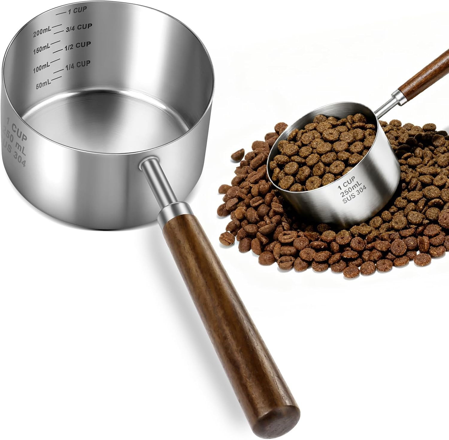 Scoop 1 Cup, Dog Food Measuring Cup With Measuring Line