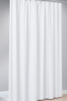 2 StüCk Textil Duschvorhang + Ringe Polyester Weiß Vorhang Dusche Bad 240 X200Cm