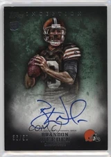 2012 Topps Inception Rookie Auto Green /50 Brandon Weeden #105 Rookie Auto RC