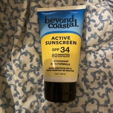 Beyond Coastal Active Sunscreen SPF 34 4oz Old Stock Exp 2021 Sealed