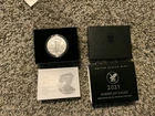 2021-W AMERICAN EAGLE 1 Troy-OZ .999 SILVER UNCIRCULATED COIN COA & OGP