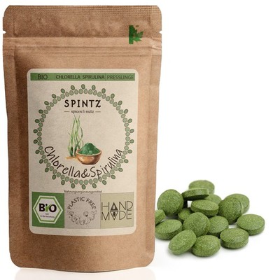 1000g Bio Spirulina Chlorella Presslinge 500 mg je Tab | 2000 Algen Tabletten 