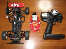 Rare TAMIYA TAMTECH GEAR Hot Shot 4WD Unused Chassis with Genuine Electronics,