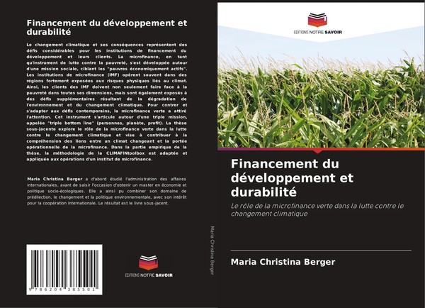 Maria Christina Berger | Financement Du DéVeloppement Et Durabilité | Buch-image