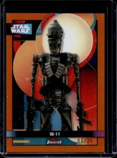 2025 Topps Star Wars Smugglers Outpost IG-11 Finest Orange Refractor #/25
