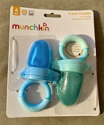 Munchkin Fresh Feeder 2-Pack BPA-Free Dishwasher Safe Blue Aqua 6 Months+