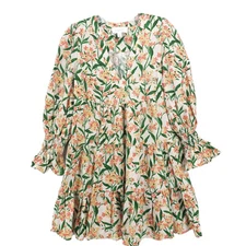 TUCKERNUCK Pomander Place Bermuda Blossom Kenzo Swing Dress Tiered EUC Sz SMALL