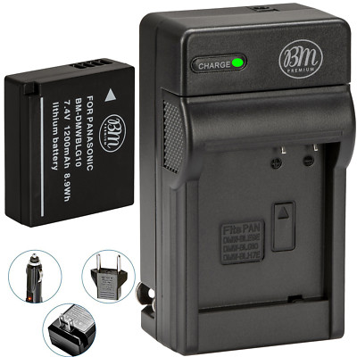 BM DMW-BLG10 Battery & Charger for Lumix DMC-ZS100 DMC-GF6 DMC-GX7K DMC-LX100K