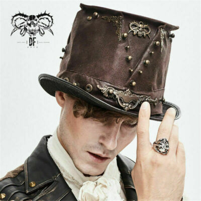 Men's Steampunk Vintage Hat Punk Style Stage Performance Magic