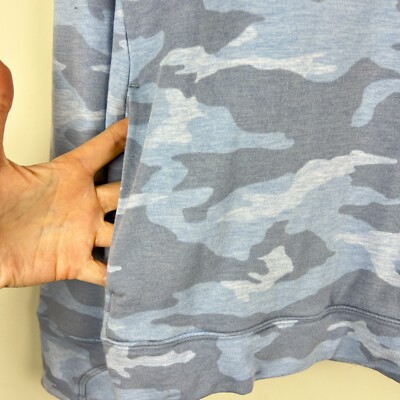 Sweat Fille Athleta Taille M (8-10 Ans) Bleu/gris, Motif Camouflage, Poches, Pouces