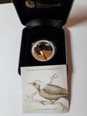 2013 Australia Birds of Australia 50C Regent Bowerbird 1/2oz Silver Proof Coin