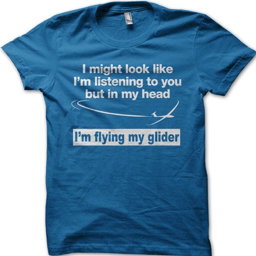 Glider Pilot In My Head I'm Flying my Glider Sail Plane Funny t-shirt 9098 - 第 5/11 張圖片