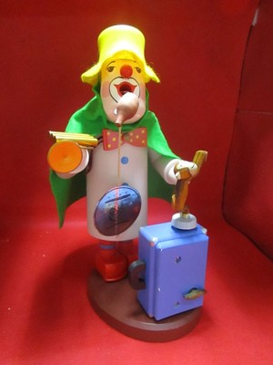 Zeidler Kalle Guck German Grinder Monkey German Smoker figurine music box 11''