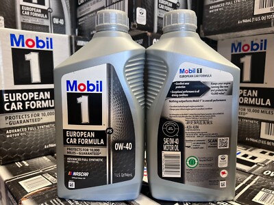 Mobil 1 European Car Formula Engine Oil 0W-40 1Qt 0.946L Fully