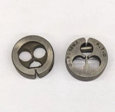 2 Kromhard 0-80 UNF Round Dies 13/16" OD Screw Adjustable Die Carbon Steel USA