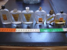 LOT Ancien Flacon Bouteille en verre PARFUMERIE PARFUM Vintage Perfume bis