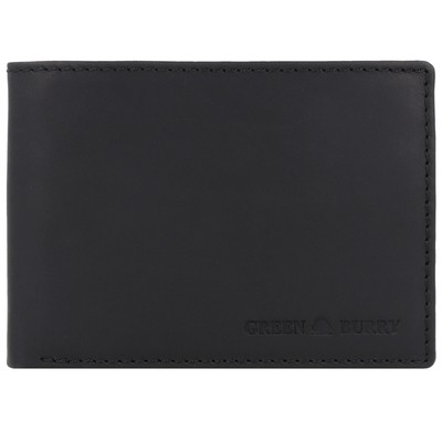 Greenburry Pure Black Geldbörse RFID Leder 12,5cm #GB-1120 (black)