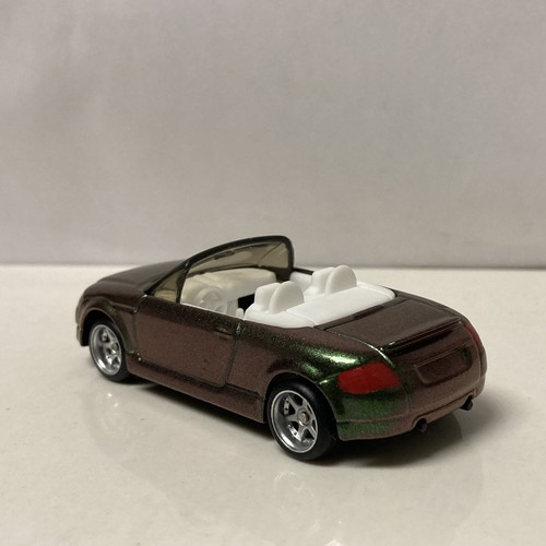Matchbox CUSTOM PAINT JOB W/REAL RIDERS Green Audi TT Roadster Convertible - Picture 4 of 6