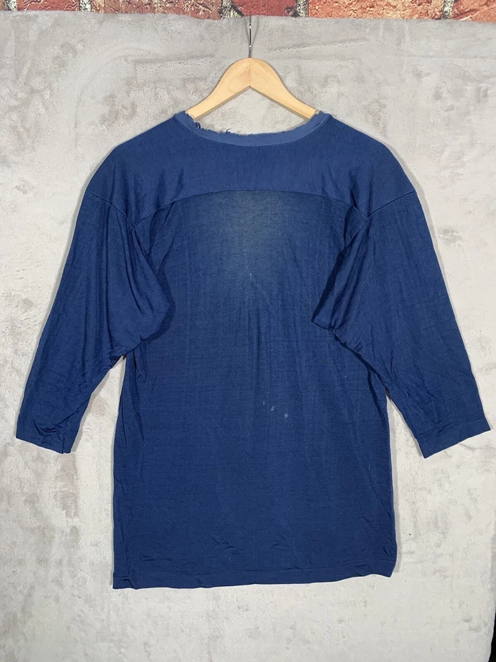 Camiseta deportiva de malla Champion vintage para hombre mediana azul color descolorido flecos manga corta Foto 2 de 4