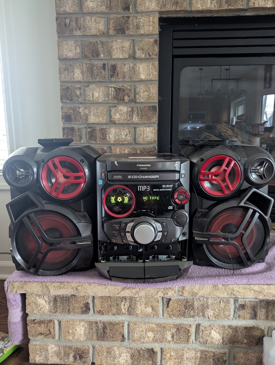 Retro 90s - 2000s Panasonic SA-AK320 5 CD Dual Cassette Radio Home