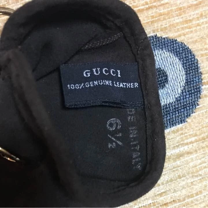 Auténticos Guantes Gucci Horsebit Negro Marrón Oscuro Gamuza 6 1/2 Talla Italia con Caja Foto 4 de 4