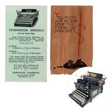 Two Early Royal Typewriter Ephemera No.1 Flatbed No.10 Vtg Dealer Paper Promos thumbnail