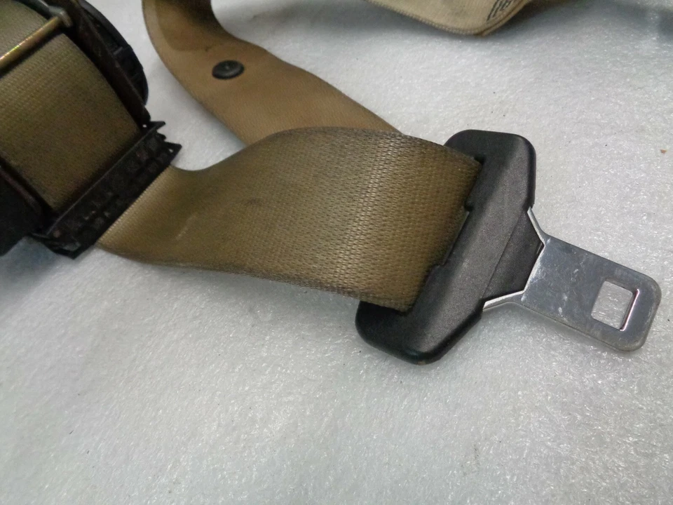 2002-2005 BMW 745i Rear Left Side Seat Belt Retractor Assembly Tan OEM DK90820 - Image 2 of 4