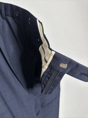 Giacca Jack Victor uomo 56L blu navy tuta 100% lana blazer e pantaloni - fantasia - Foto 10 di 12